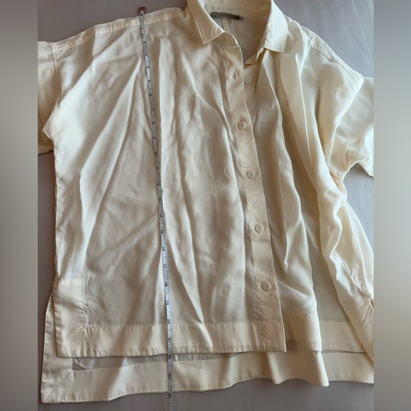 Everlane The Drapey Square Shirt Bone White Boxy Tencel Oversize XS - Picture 13 of 14